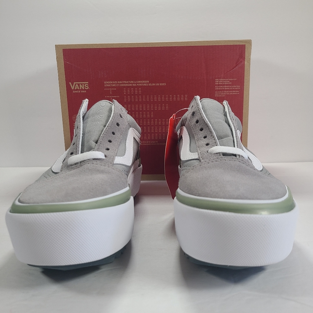 Vans Old Skool Stacked Platform Pastel Drizzle True White Sneakers Women Size 5 - Picture 3 of 12
